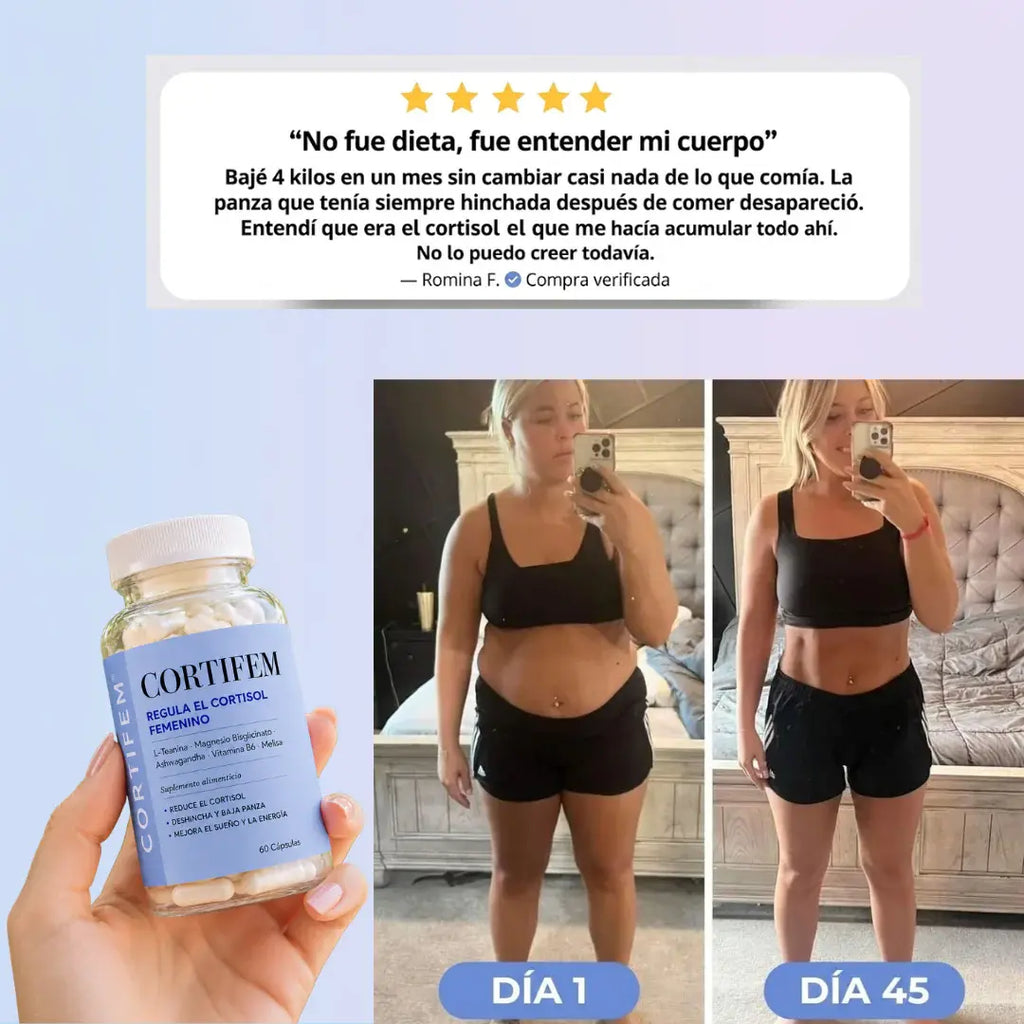 CORTIFEM | Reduce el cortisol, la panza y el estrés.