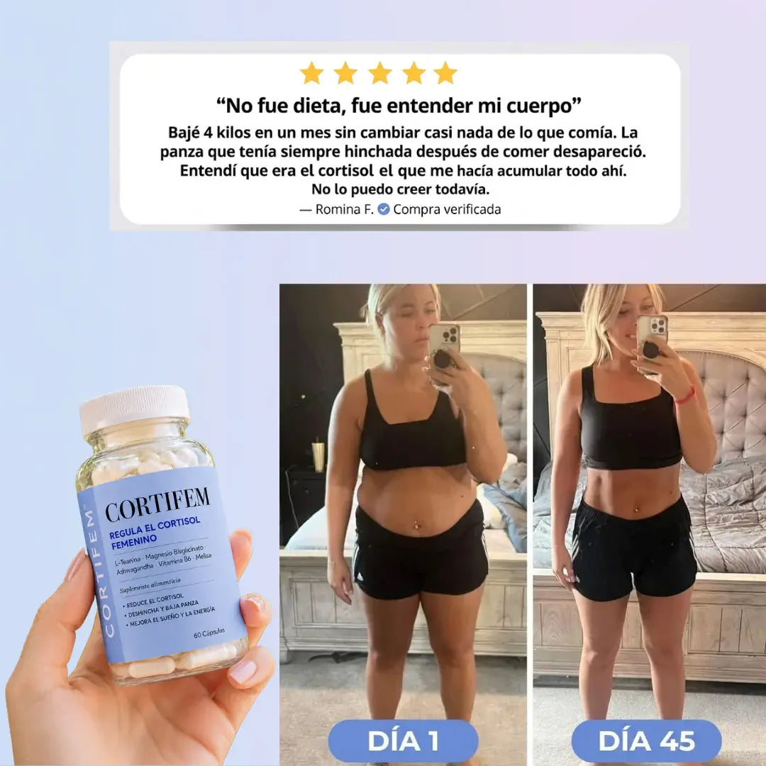 CORTIFEM | Reduce el cortisol, la panza y el estrés.